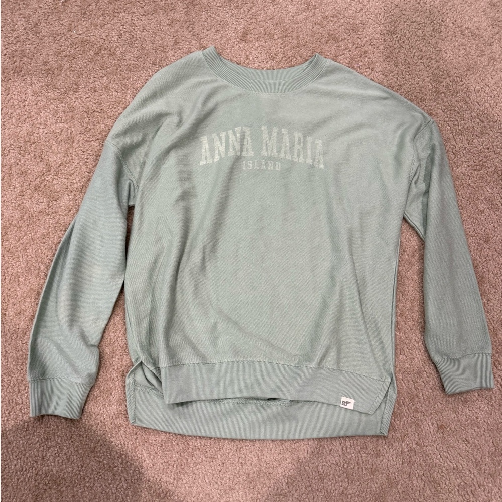 Blue 84 Sage Sweatshirt with Island Print